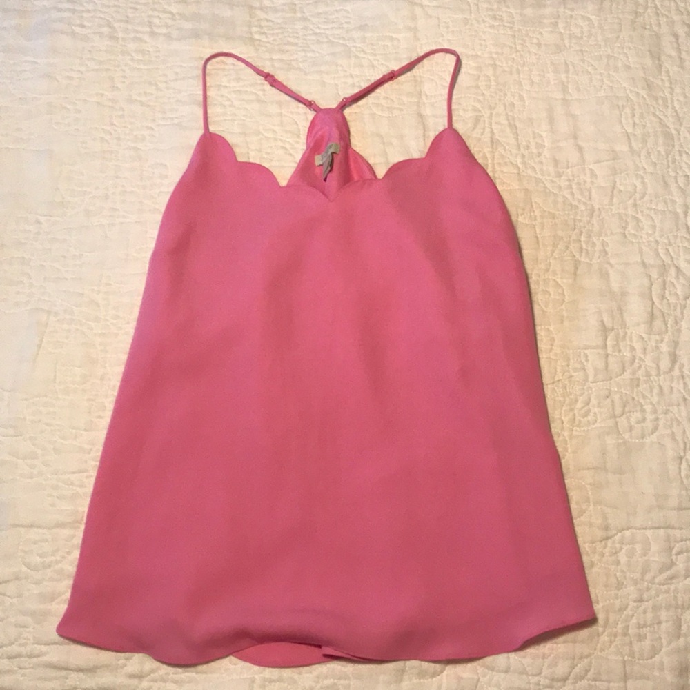 Pink scalloped tank